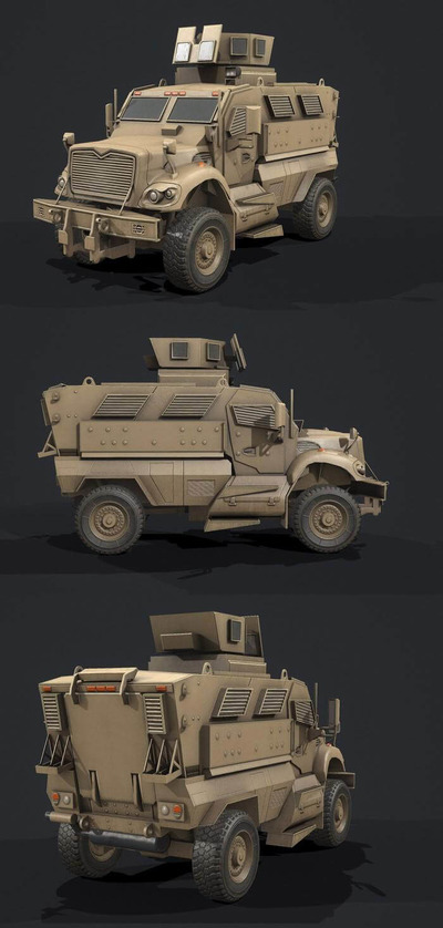 MaxxPro MRAP装甲车3D模型（OBJ,FBX,MAX）