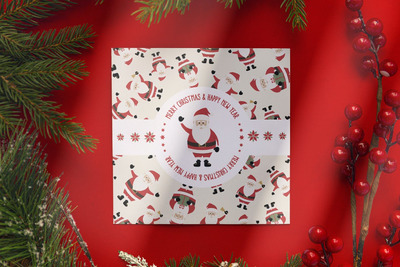 圣诞装饰背景样机下载（PSD）