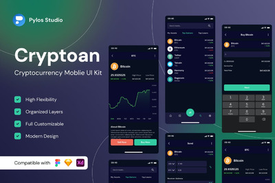 加密货币 App UI Kits (FIG)