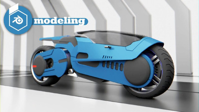 Blender3.0未来风格摩托车3D模型(Blend)