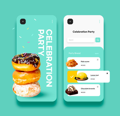 点心商店App应用页面设计模板 (psd)