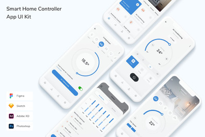 智能家居控制器APP UI KIT（FIG,PSD,SKETCH,XD）