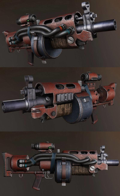 Incendiary Rifle燃烧步枪3D模型（OBJ,FBX,MAX）