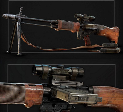 Fallschirmjagergewehr 42步枪3D模型（OBJ,FBX,MAX）