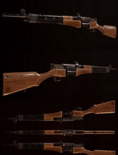 F1-Legros步枪3D模型（OBJ,FBX,MAX）