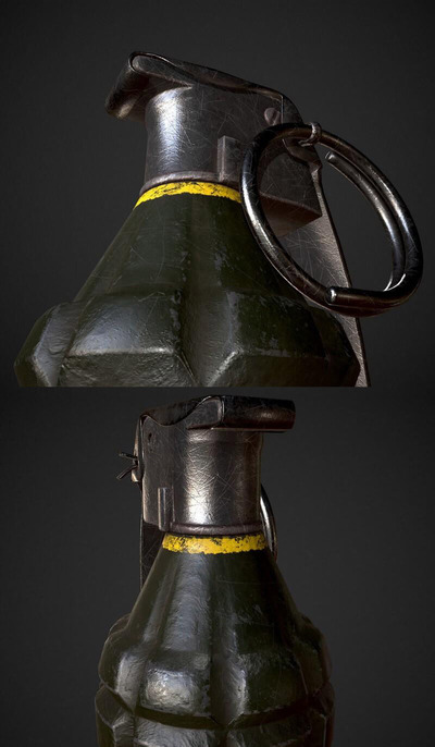 MK2手榴弹3D模型（OBJ,FBX,MAX）