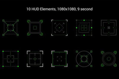 HUD图形元素ae素材包[aep]