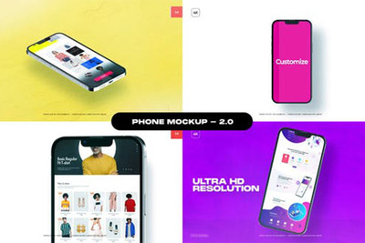 App UI设计演示手机样机视频AE模板[aep]