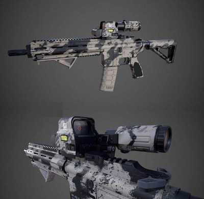 HK416突击步枪3D模型（OBJ,FBX,MAX）
