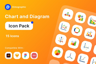 图表和图表图标包 (AI,EPS,FIG,PNG,SVG,SKETCH)