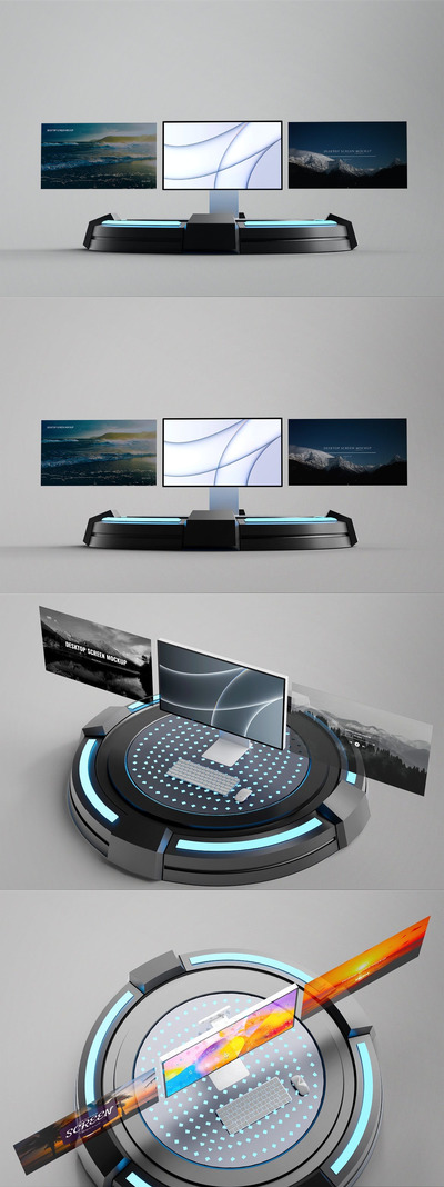 iMac Pro屏幕样机 (PSD,PDF)