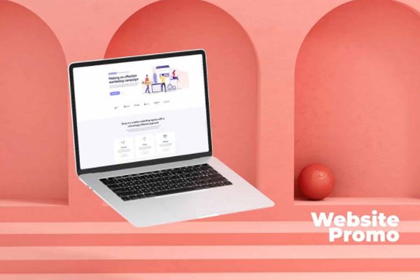 极简风格网站UI演示笔记本电脑样机视频AE素材[aep,2.04GB]