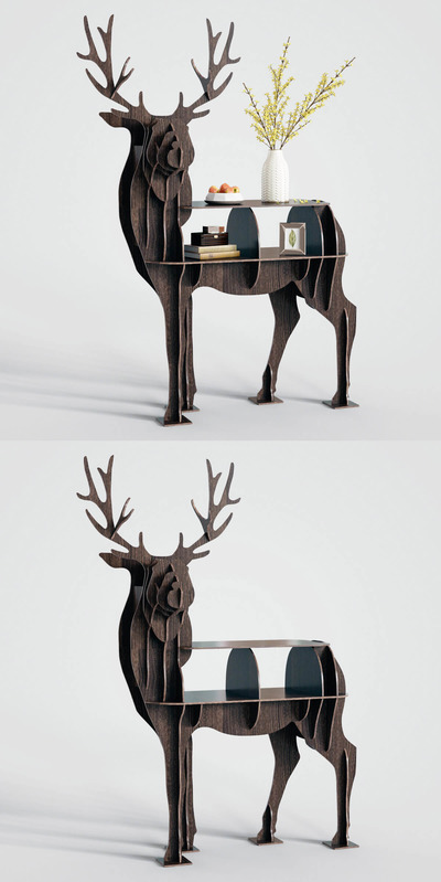 麋鹿桌子3D模型（OBJ,MAX）