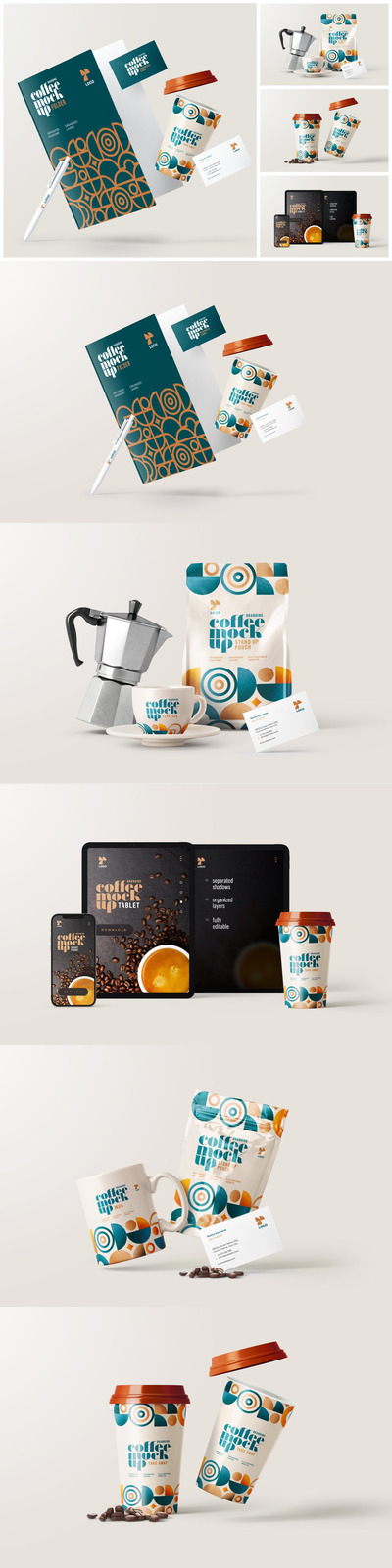咖啡品牌产品模型集(PSD)