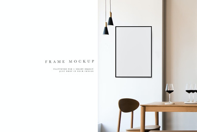 现代餐厅框架产品样机#1845 (PSD,JPG,PDF)