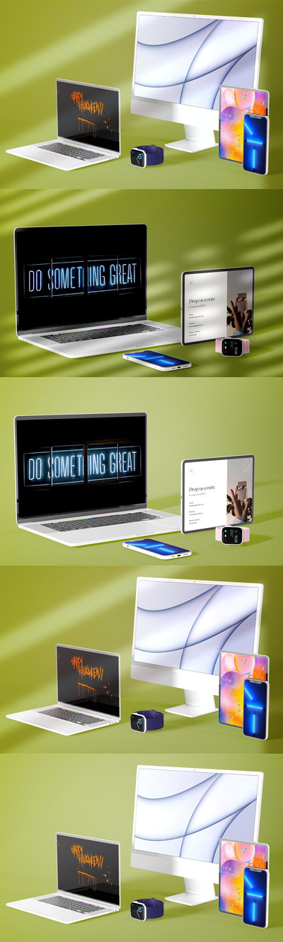 高端响应式设备样机Vol2 (PSD,PDF)
