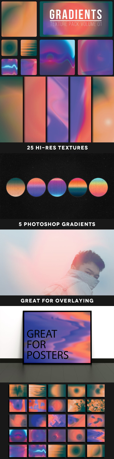 高端时尚绚丽抽象复古渐变背景底纹纹理集合