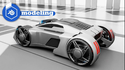 Blender概念科幻跑车建模教程+工程文件免费下载（Blend）