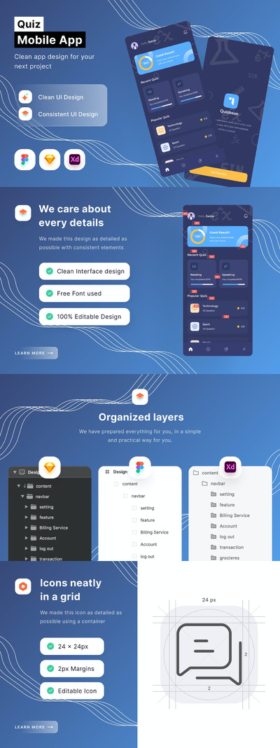 问答手机应用APP UI KIT (FIG,SKETCH,XD)
