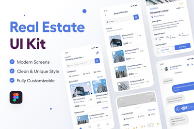 房地产移动用户界面套件APP UI KIT (FIG)