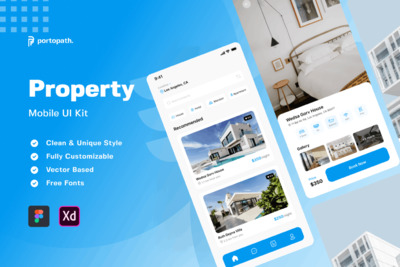 房地产手机应用APP UI KIT (FIG,XD)