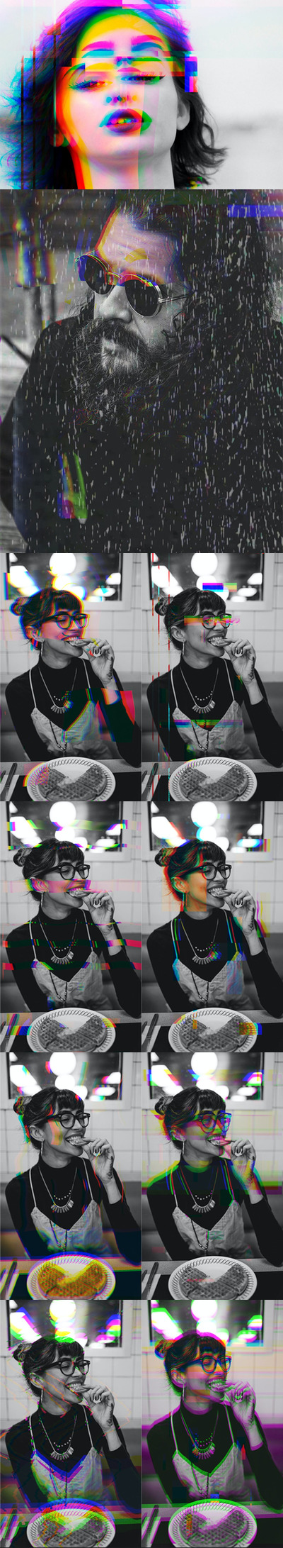 现代故障Instagram故事模板(PSD,PDF)