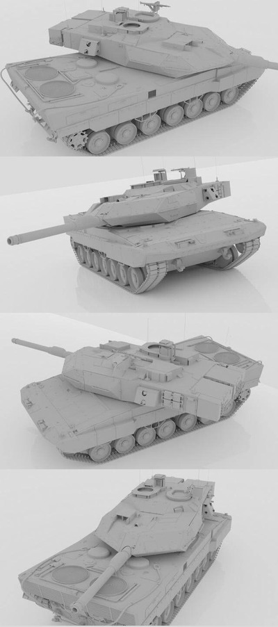 STRV 122主战坦克3D模型（OBJ,FBX,MAX）