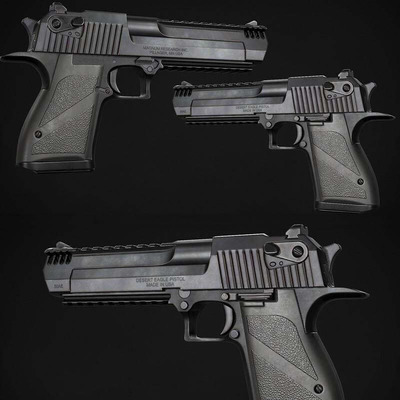 Desert Eagle沙漠之鹰手枪3D模型（OBJ,FBX,MAX）