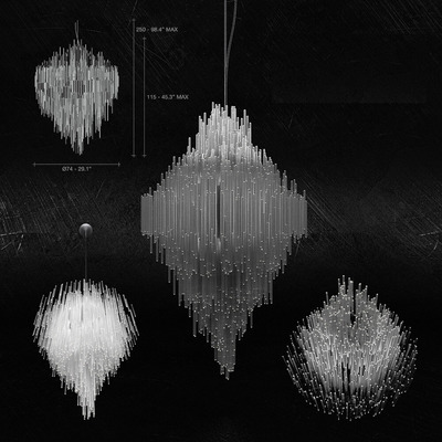 Terzani Iceberg水晶吊灯3D模型（OBJ,MAX）
