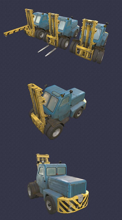 LZA-4045叉车3D模型（OBJ,FBX,MAX）