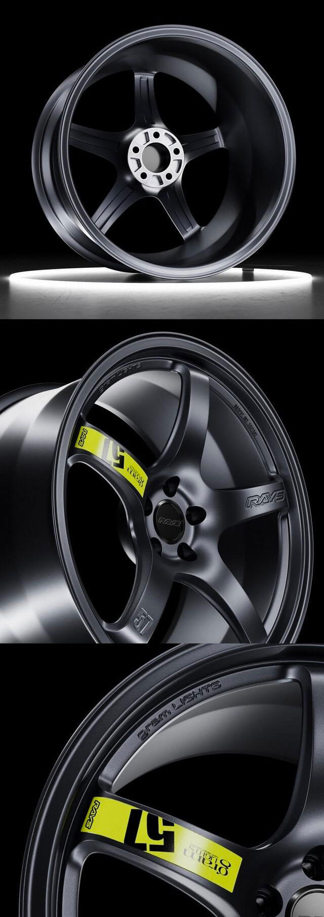 Blender汽车轻量化轮毂 57CR 3D模型下载  (Blend,fbx,obj)