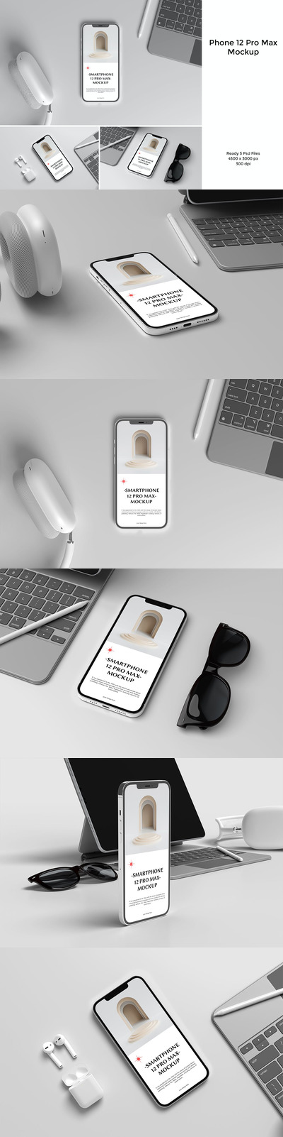 高品质的逼真质感iPhone 12 APP UI样机展示模型mockups