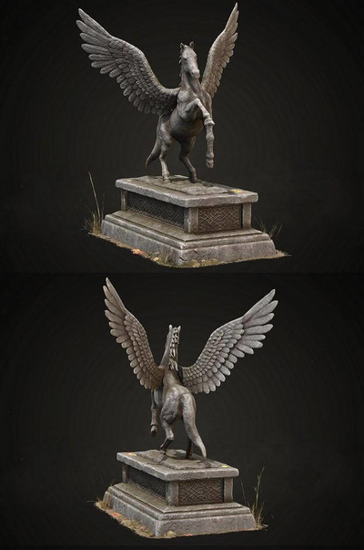 飞马雕像3D模型（OBJ,FBX,MAX）