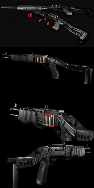 SPAS-12霰弹枪3D模型（OBJ,FBX,MAX）
