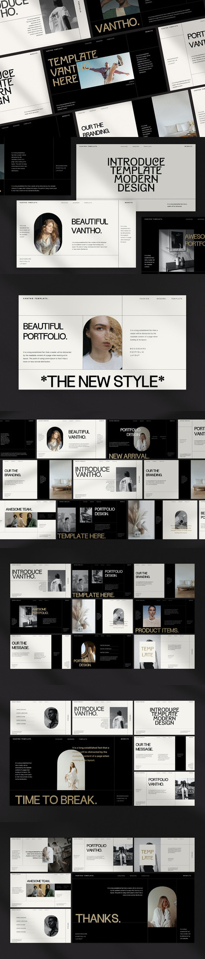 Vantho - 极简主义PPT演示模板(PPTX,PPT)