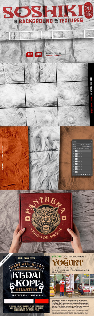 高品质的逼真纸张背景底纹纹理集合-JPG,PSD