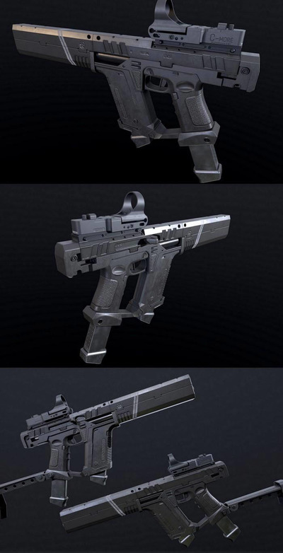 Wardog冲锋枪3D模型（OBJ,FBX,MAX）