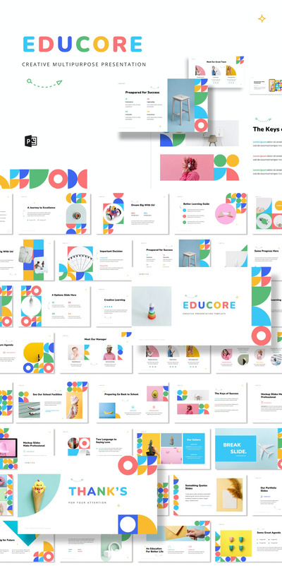 Educore - 创意趣味多用途PPT模板(PPT,PPTX)