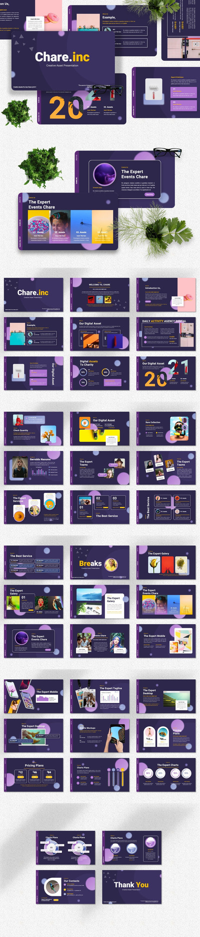 Chare - 创意数码Powerpoint模板 (PPTX)