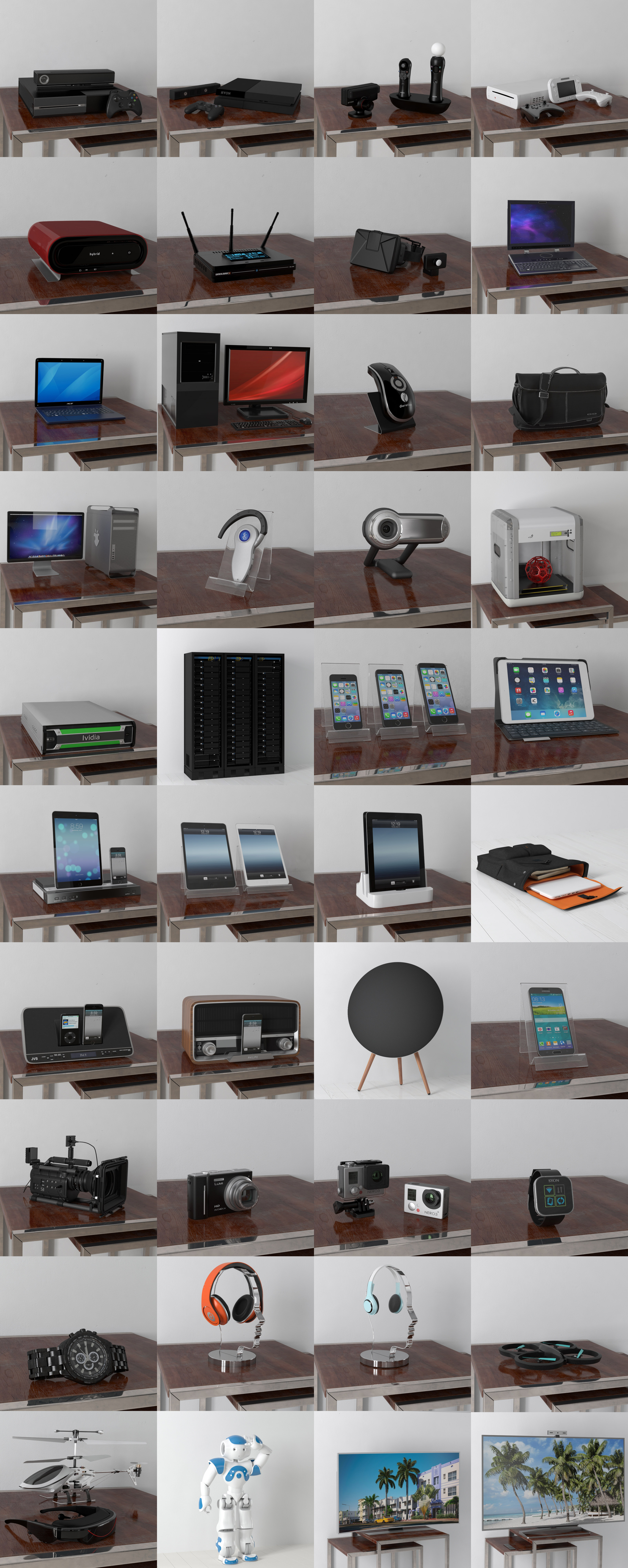 40种电子产品及配件3D模型合集（MAX）