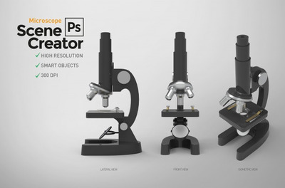 显微镜仪器psd素材