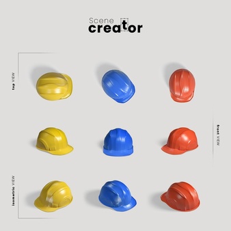 工作安全帽psd素材