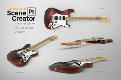 电吉他psd素材