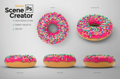 甜甜圈psd素材