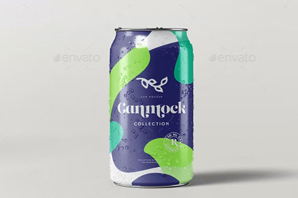 金属易拉罐包装设计样机模板 (psd)