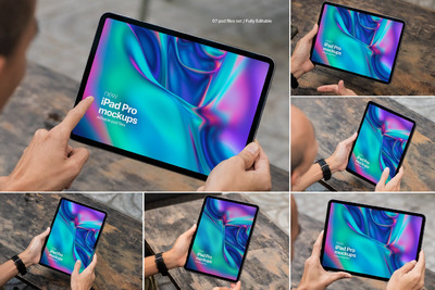 高品质的iPad Pro APP UI样机展示模型mockups
