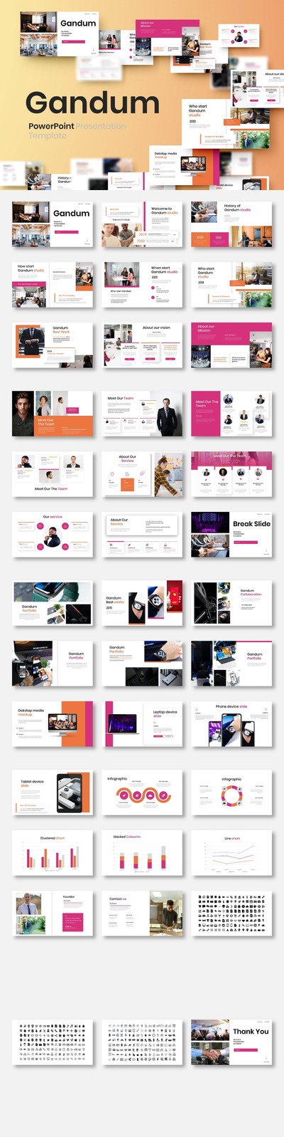 时尚高端专业的高品质商业商务powerpoint幻灯片演示模板（pptx）