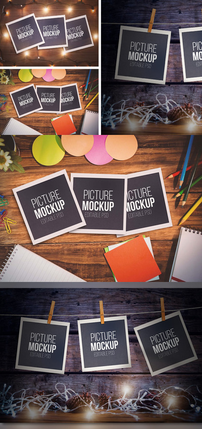 温馨的照片样机 (PSD)