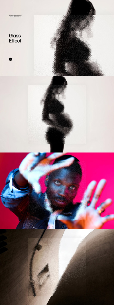 时尚高端逼真质感的磨砂玻璃效果图层样式-PSD