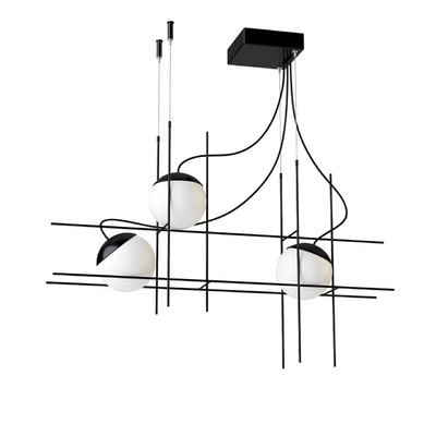 Vistosi带黑色金属边框的吊灯3D模型（OBJ,FBX,MAX）